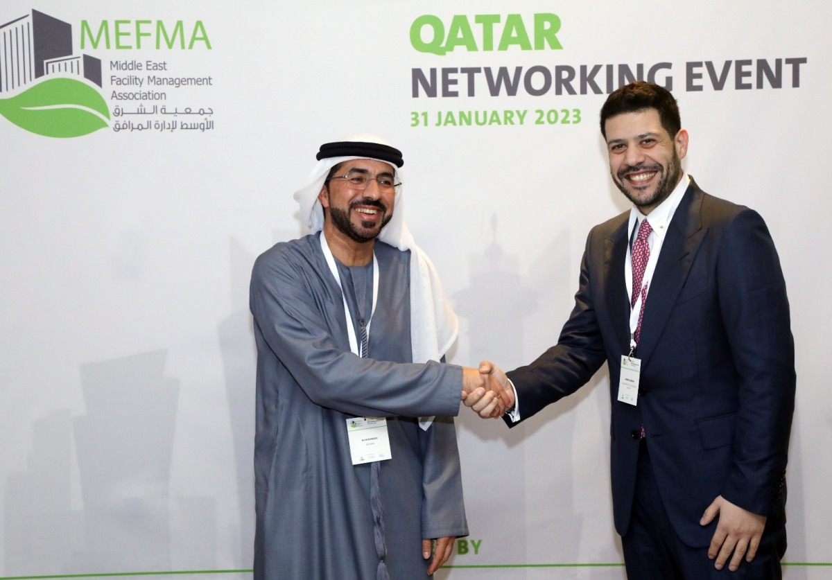 CEO of Al Asmakh A To Z Service, Gabriel Semaan,(right) and Vice President of MEFMA, Ali Alsuwaidi (left) during the event.