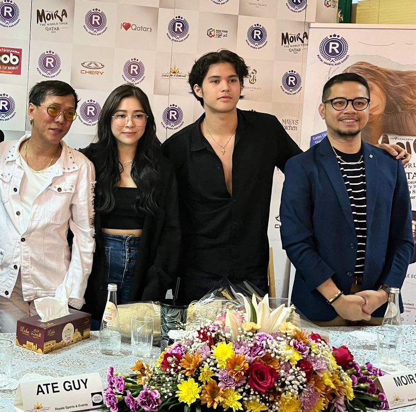 FROM LEFT: Filipino performers Ate Guy, Moira Dela Torre, Kyle Echarri, and Royal Sports and Events CEO Jonar Paz. Pic: Carmina Soberano