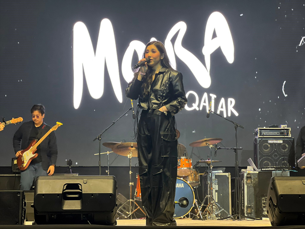 Moira Dela Torre during the ‘Moira, World Tour Qatar’ concert at the Al Gharafa Sports Club Indoor Hall on Friday. Pic: Carmina Soberano