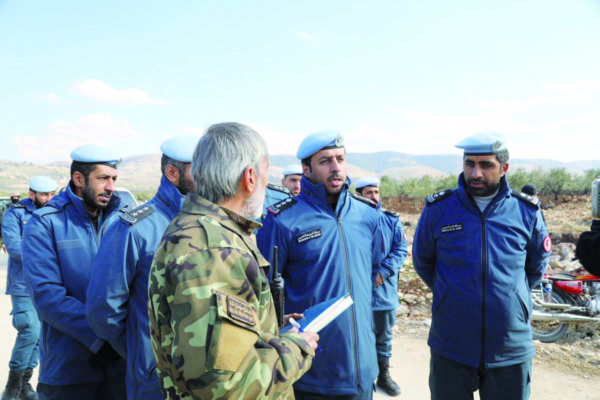 Team from Qatar International Search, Rescue Group visits earthquake zones.