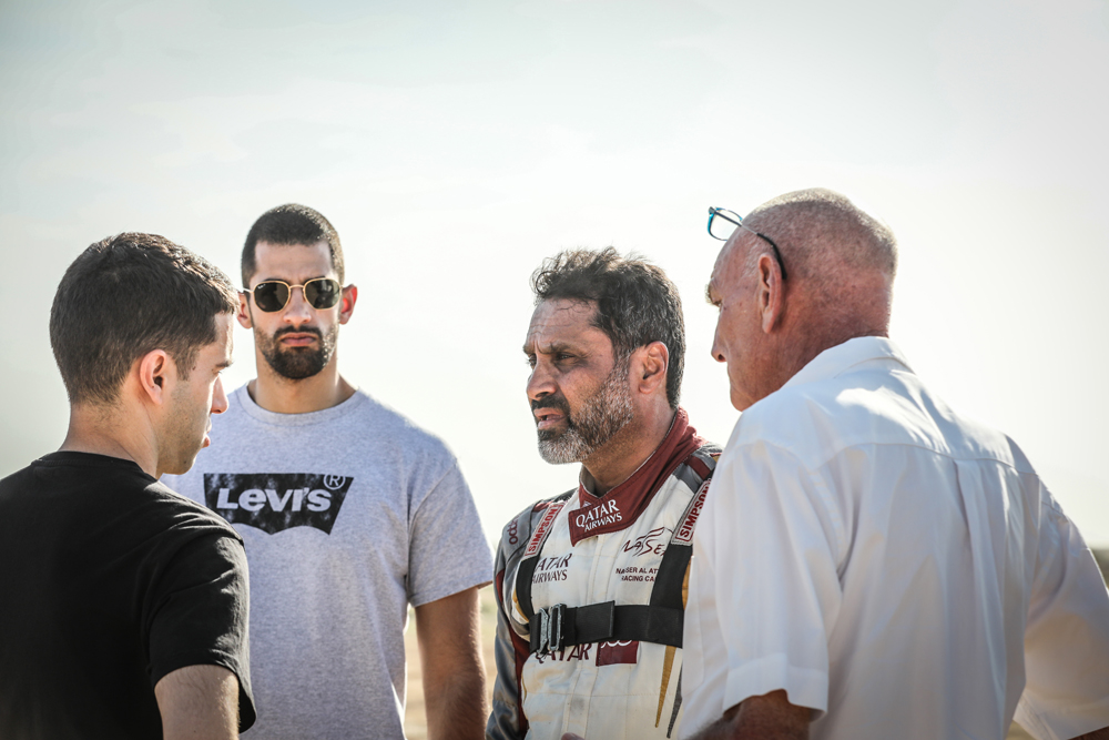 Defending regional rally champion Nasser Saleh Al Attiyah during the test yesterday.