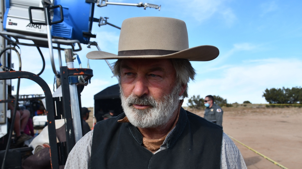 This handout file image courtesy of Santa Fe County Sheriff's Office released April 25, 2022, shows actor Alec Baldwin after the death of cinematographer Halyna Hutchins at the Bonanza Creek Ranch in Santa Fe, New Mexico. (Photo by Santa Fe County Sheriff's Office / AFP)