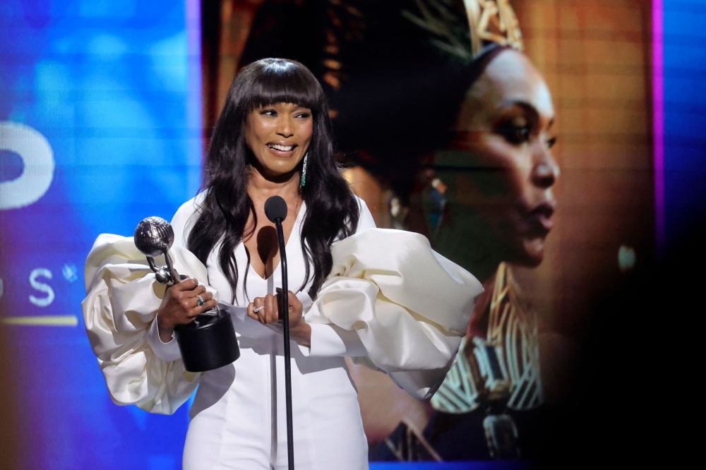 Angela Bassett accepts the Entertainer Of The Year award onstage during the 54th NAACP Image Awards at Pasadena Civic Auditorium on February 25, 2023 in Pasadena, California. Amy Sussman/Getty Images/AFP 