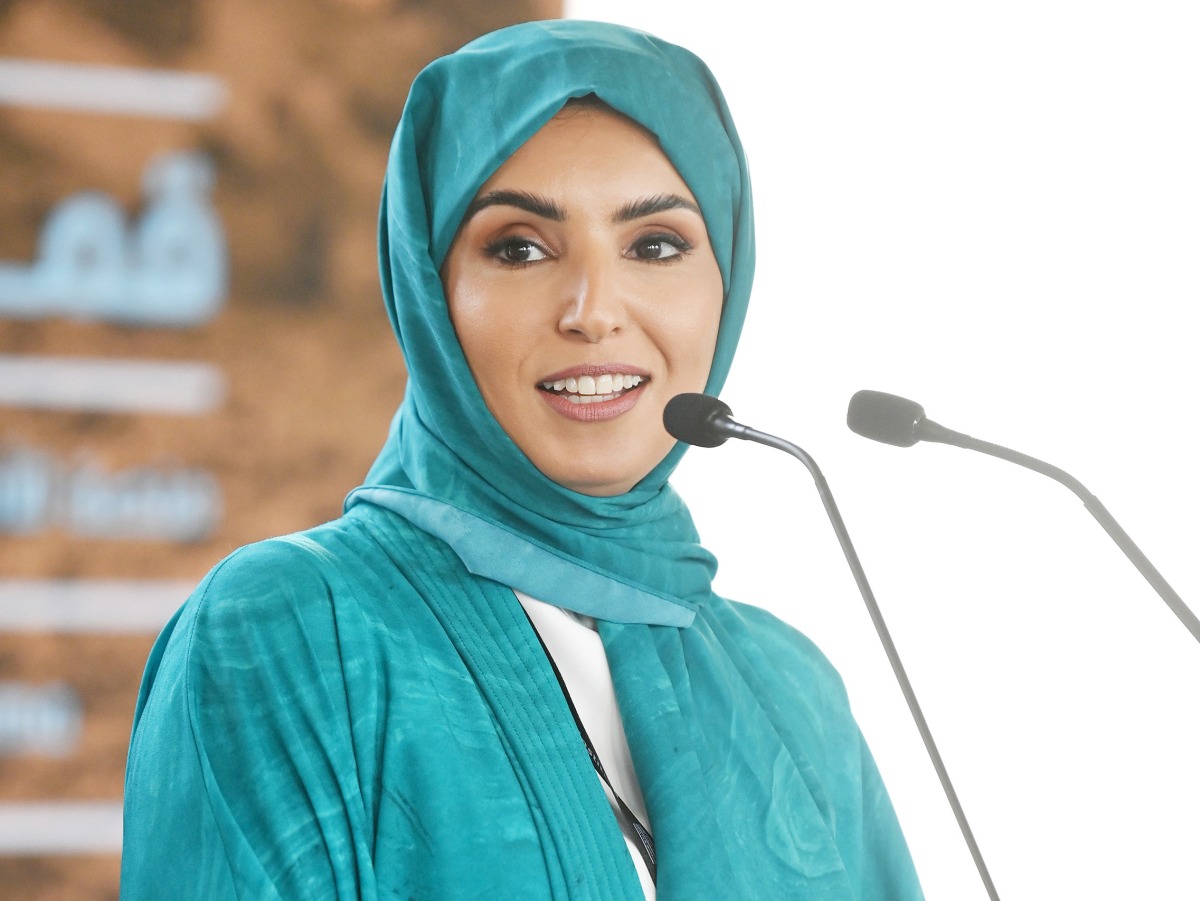 Doha Film Institute CEO Fatma Al Remaihi speaks during Qumra 2023.