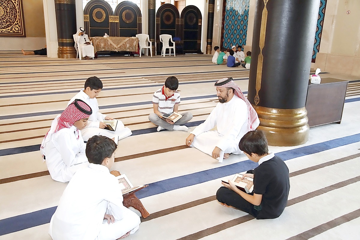 A file photo of children memorising the holy Quran in a mosque.