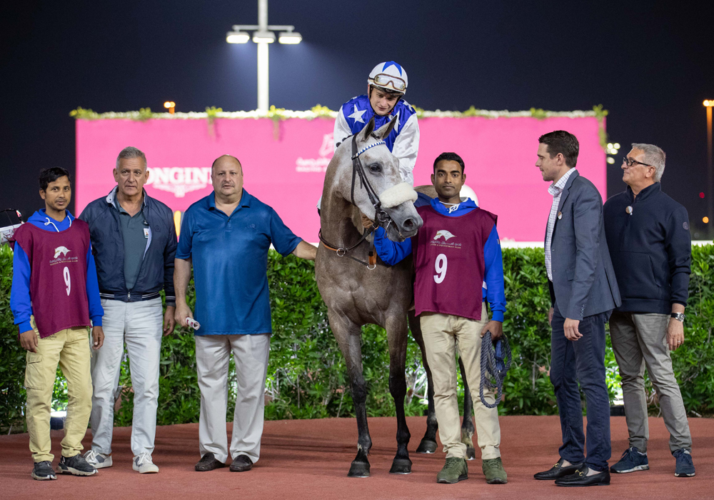 The connection of Nazwa pose for a group photo after Al Wakra Cup win. PICS: Juhaim/QREC