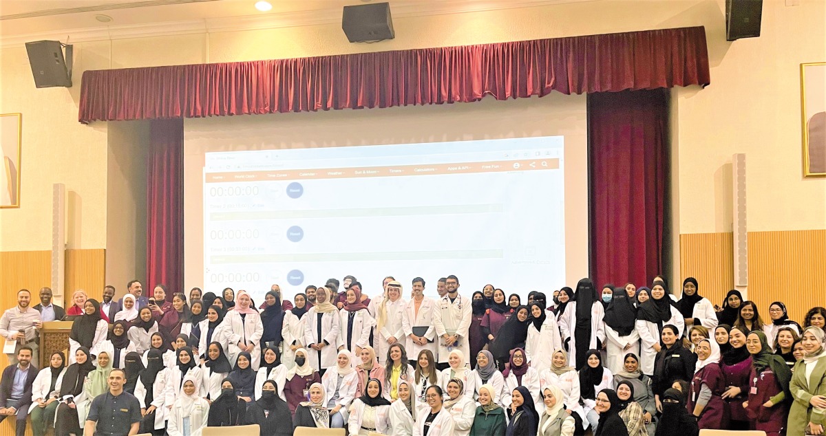 Participants in the Interprofessional Education activity around vaccination organised by QU Health.