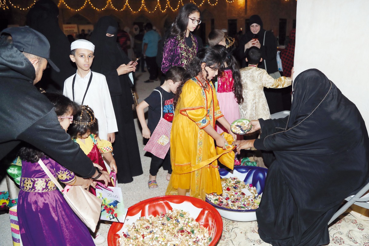 Children during Garangao celebrations, yesterday. Pics: Fares Herz