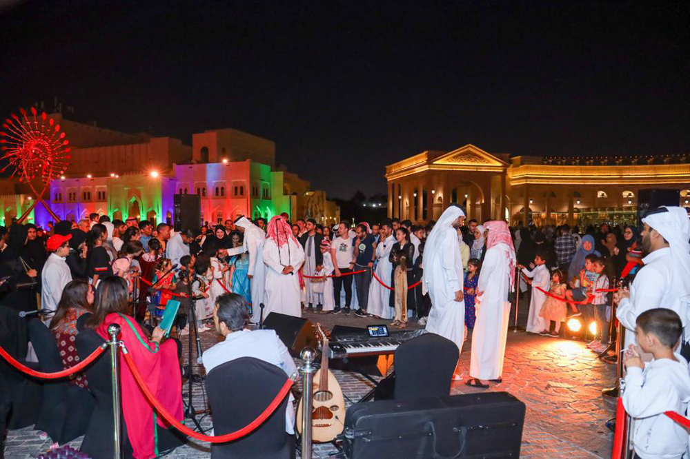 Children and others visit Katara to celebrate Garangao.