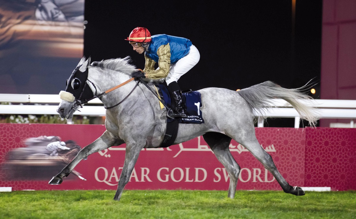 Ronan Thomas rides Abbes to Qatar Gold Sword title. PICS: Juhaim/QREC    