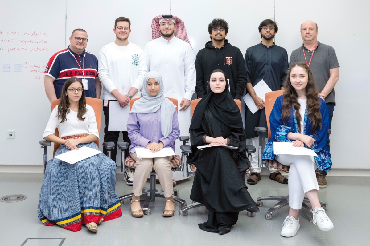 Dr. Sean Holroyd and Amjad Abdo with the students who participated in the Leadership Development programme recently. 