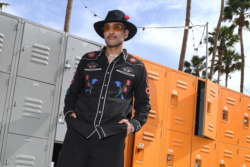 Pakistani Singer Ali Sethi poses for a portrait during the first weekend of the Coachella Valley Music and Arts Festival in Indio, California, on April 16, 2023. (Photo by Valerie Macon / AFP)