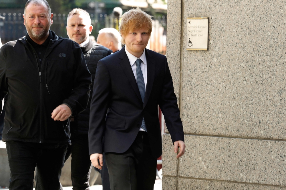 Ed Sheeran arrived at US federal court on Tuesday for a trial over whether the British pop star plagiarized American music icon Marvin Gaye's 