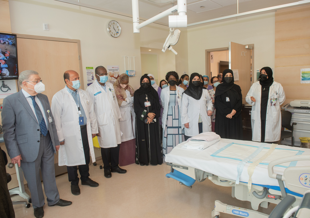 Dr. Hilal Amin Al Rifai, WWRC’s Chief Executive Officer and Medical Director, and other officials during the opening of the new level 2 Intensive Care Unit at the Women Wellness and Research Center. 