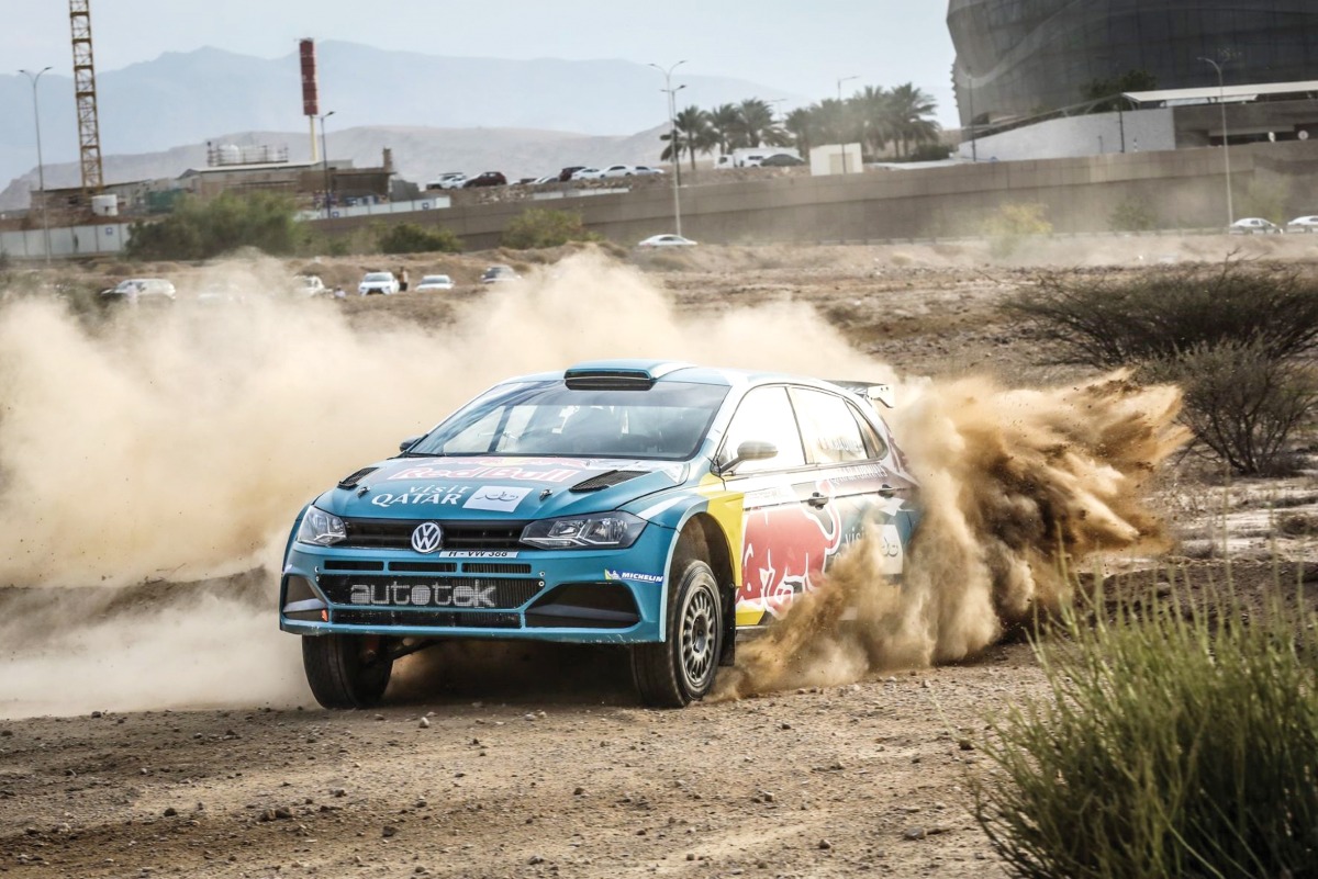 Nasser Saleh Al Attiyah in action in Oman, earlier this season.