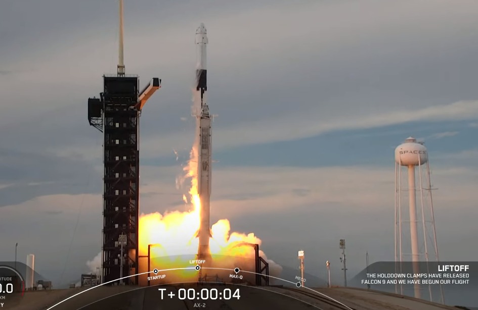 Screengrab taken from SpaceX official YouTube launch