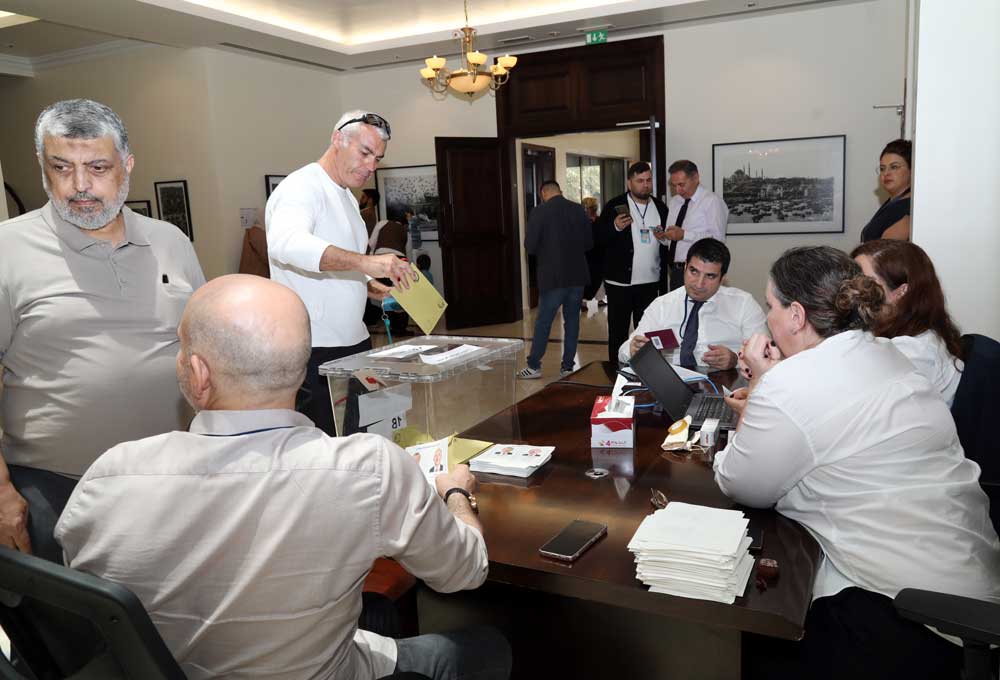 Turkish citizens cast ballots in the presidential election, at Turkish embassy in Doha. PICS: Salim Matramkot/The Peninsula