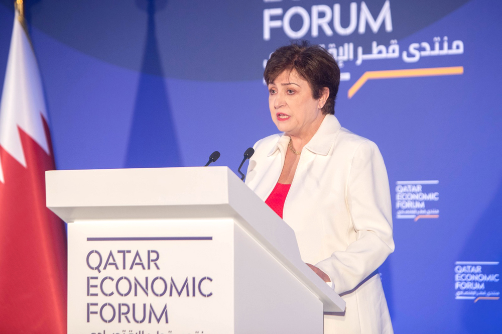 IMF Managing Director Kristalina Georgieva speaking during the forum, yesterday.