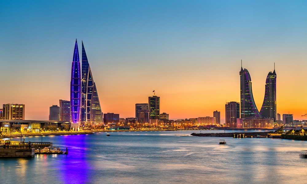 Bahrain skyline shared by Qatar Airways 