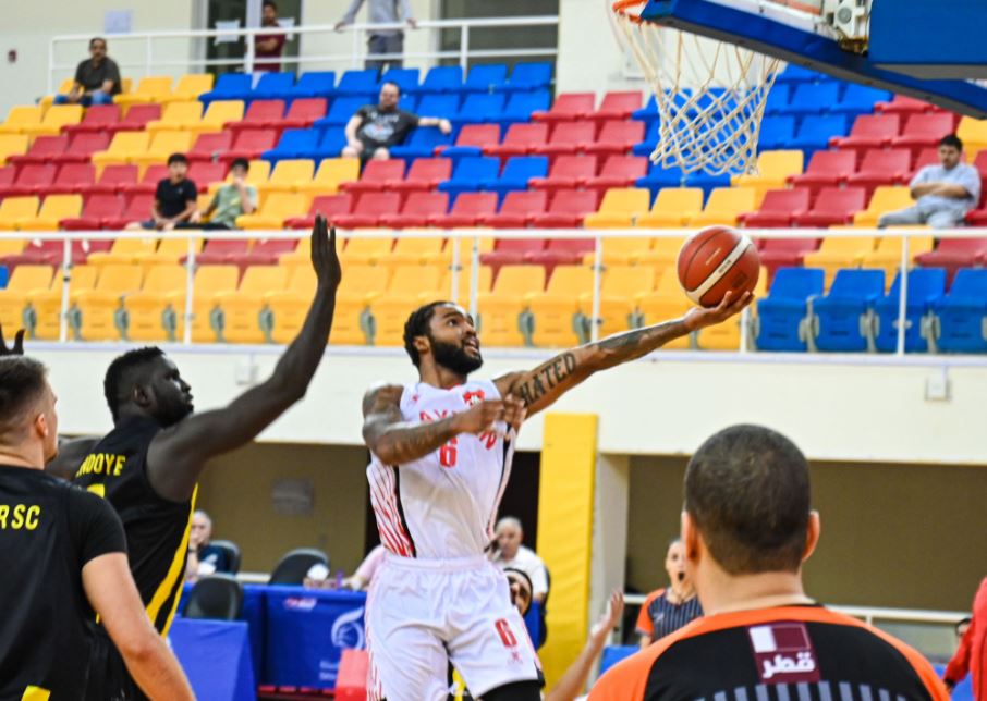 Al Rayyan's Tahjon Komar Starks prepares to shoot
