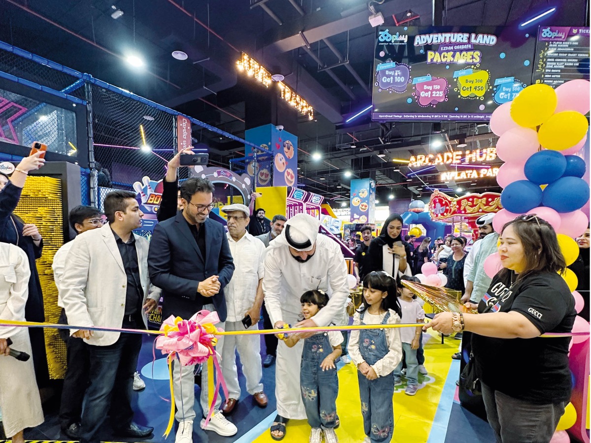 Officials during opening of 360 PLAY entertainment hub branch at Ezdan Mall Al Gharrafa.