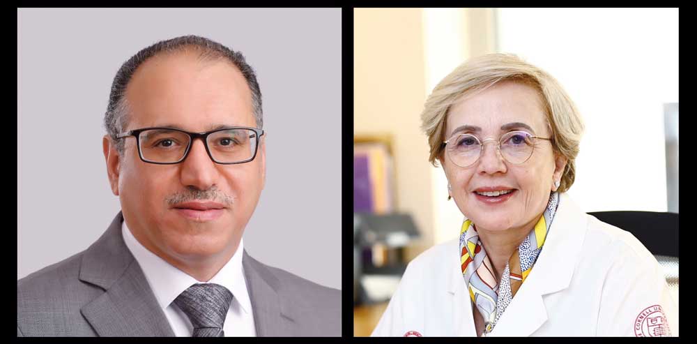 Dr. Laith Abu-Raddad (left) and Dr. Aicha Hind Rifai. 