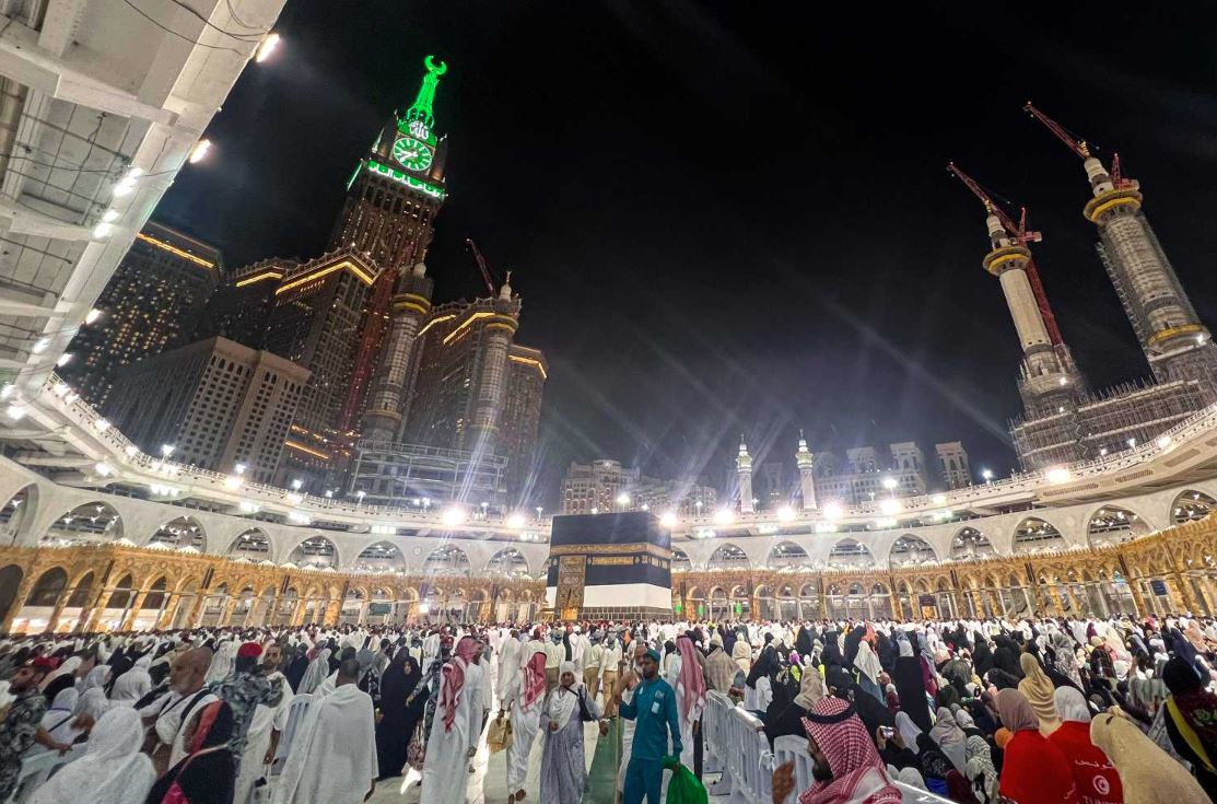 Pilgrims gather around the Kaaba at the Grand Mosque in the holy city of Makkah. (AFP)