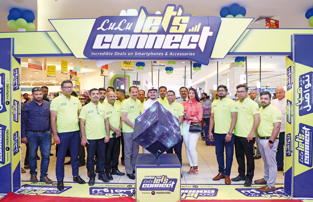 Regional Director of Lulu Hypermarket Qatar Shaijan M O during the launch of ‘Let’s Connect’ promotion yesterday at the D-Ring Road branch in Doha.