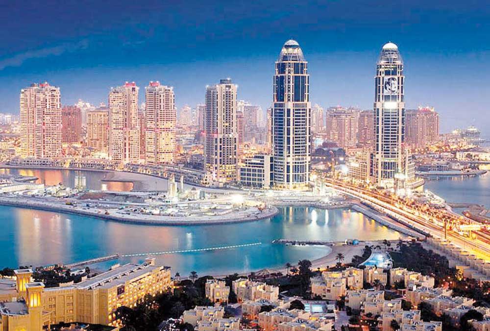  A general skyline view of The Pearl Qatar.