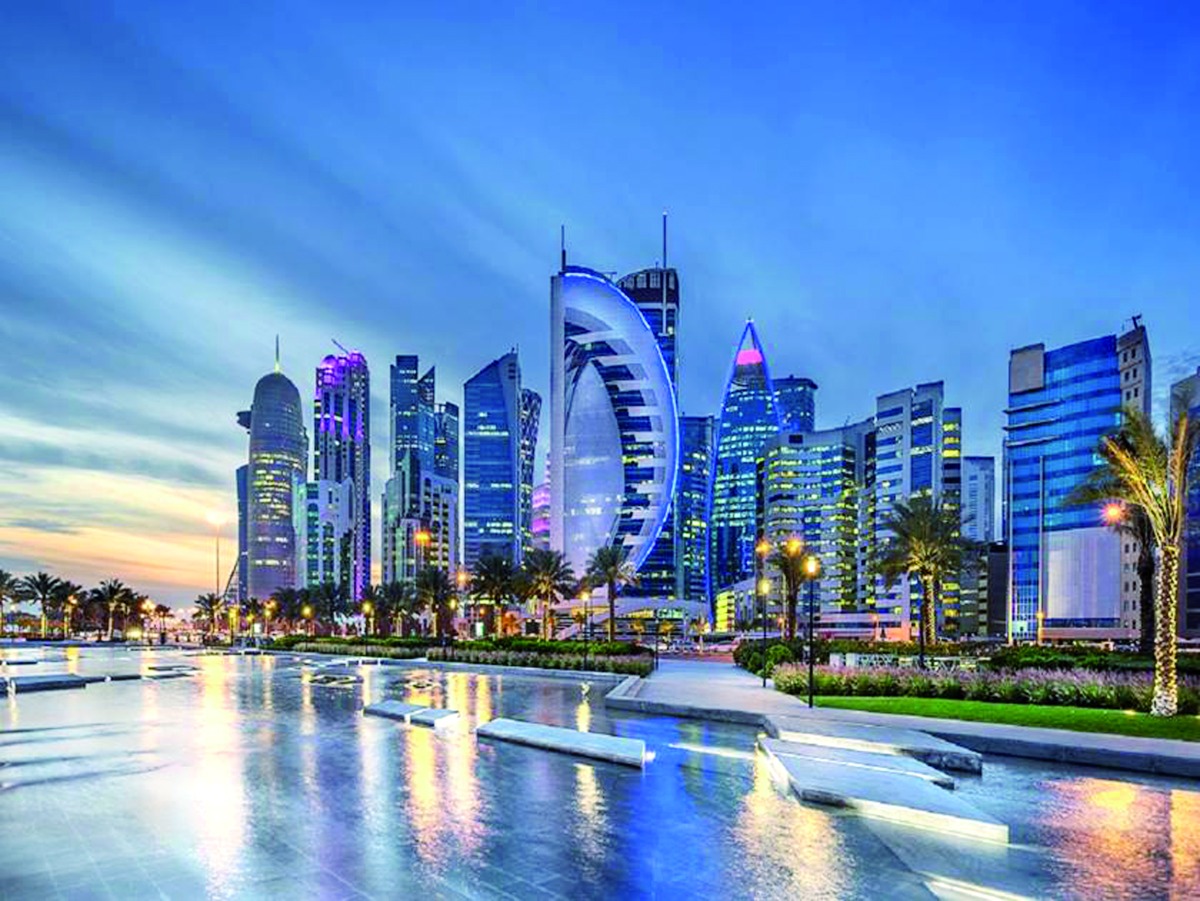 A generic view of the skyline in Doha, Qatar.