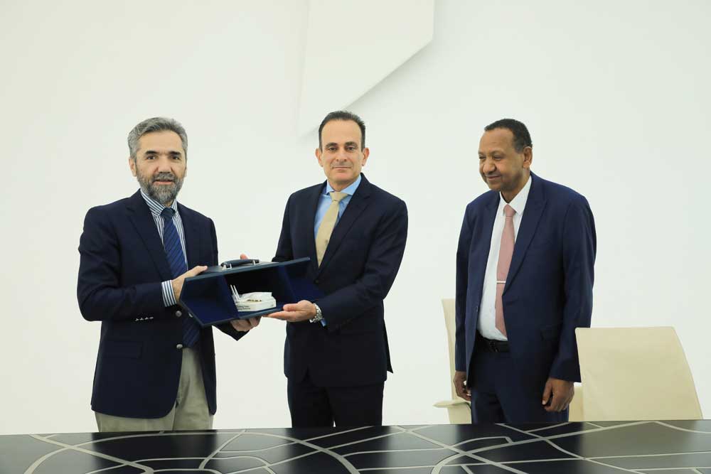 Officials of Hamad Bin Khalifa University and the United Nations Institute for Training and Research during the MoU signing. 