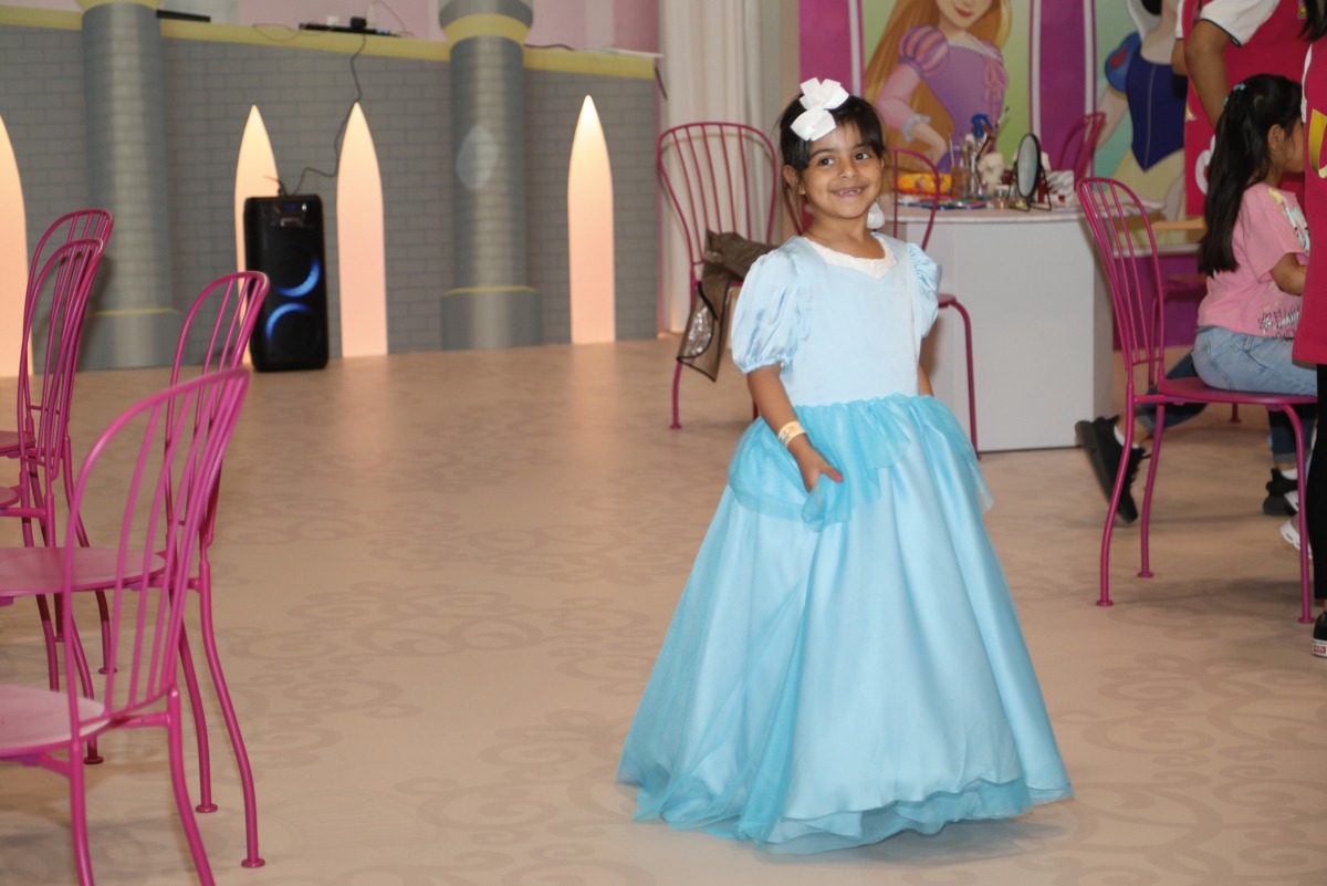 A girl dressed up like Cinderella at the Disney Princess booth. PIC: Salim Matramkot/The Peninsula