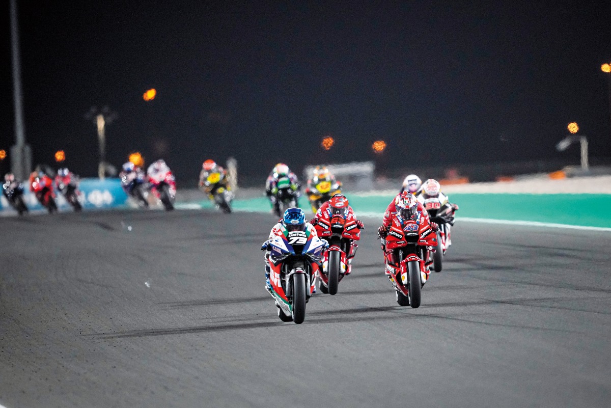 Riders in action during an earlier edition of the MotoGP Grand Prix of Qatar, in this file photo. 