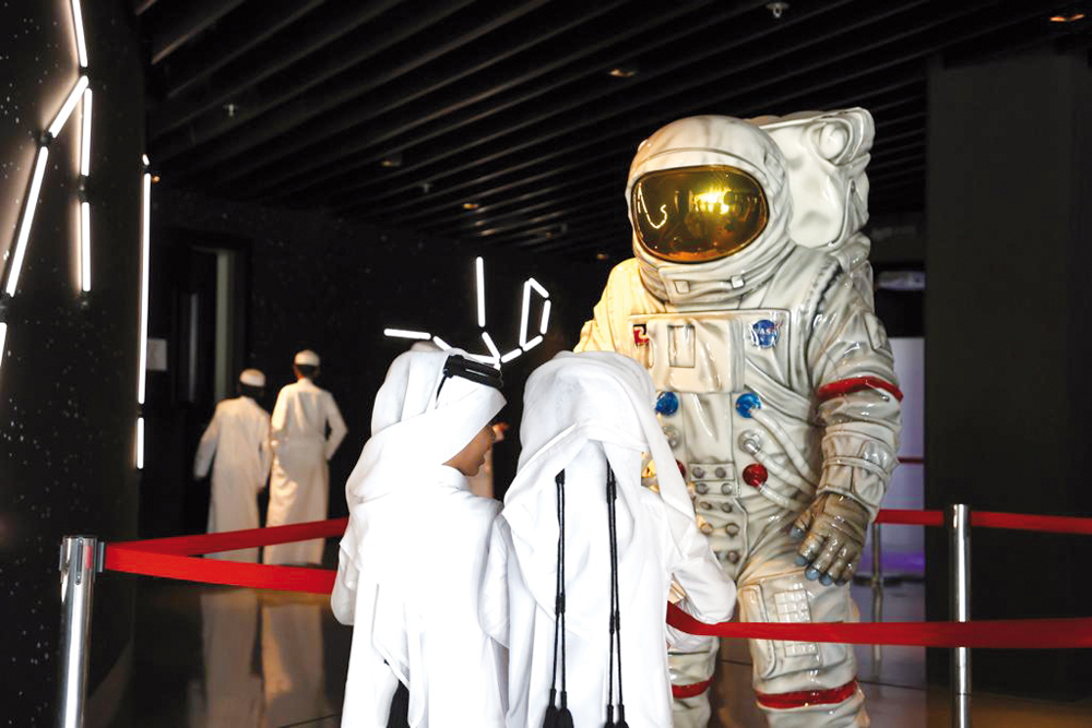 Participants during a visit to the Al Thuraya Planetarium.