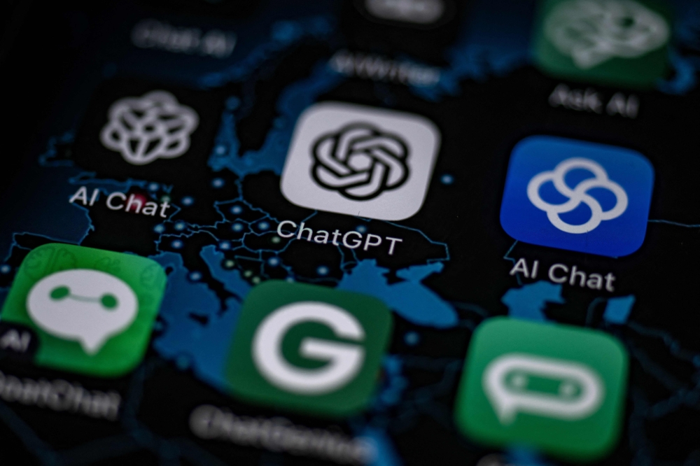 (Files) This illustration picture shows the AI (Artificial Intelligence) smartphone app ChatGPT surrounded by other AI App in Vaasa, on June 6, 2023. (Photo by Olivier Morin / AFP)