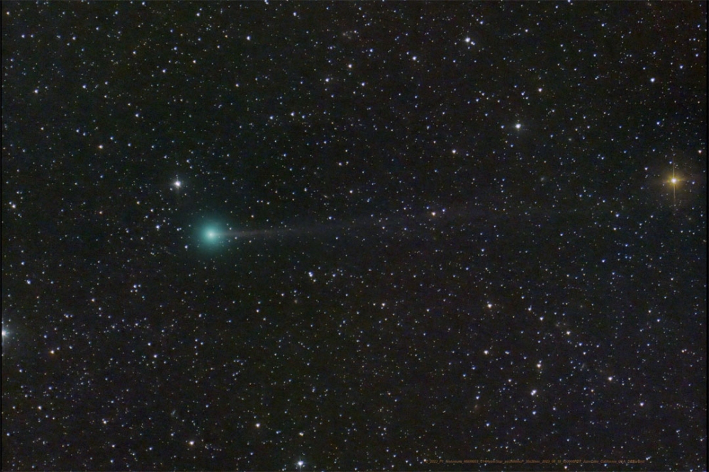 This handout image released by NASA on September 6, 2023, shows 'comet Nishimura' at an undisclosed location in space. (Photo by Dan Bartlett / NASA / AFP) 