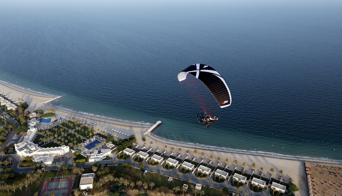 A view of paramotor flight. Pics: Salim Matramkot/The Peninsula