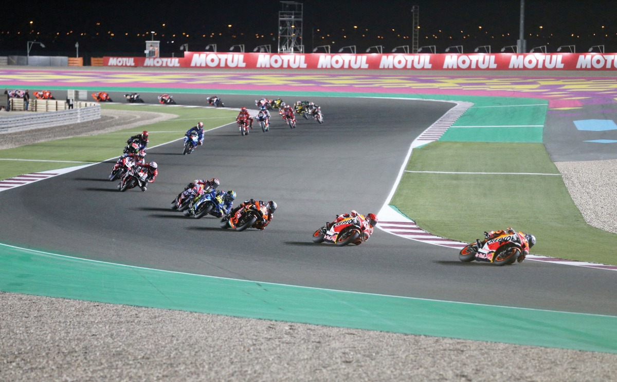 A general view during the Qatar Grand Prix at Lusail International Circuit in this March 6, 2022 file photo.  
