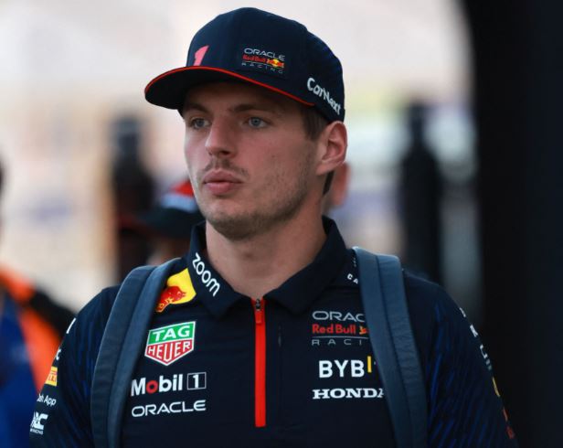 Red Bull Racing’s Dutch driver Max Verstappen arrives at the Lusail International Circuit yesterday, ahead of the Formula One Qatar Grand Prix. AFP