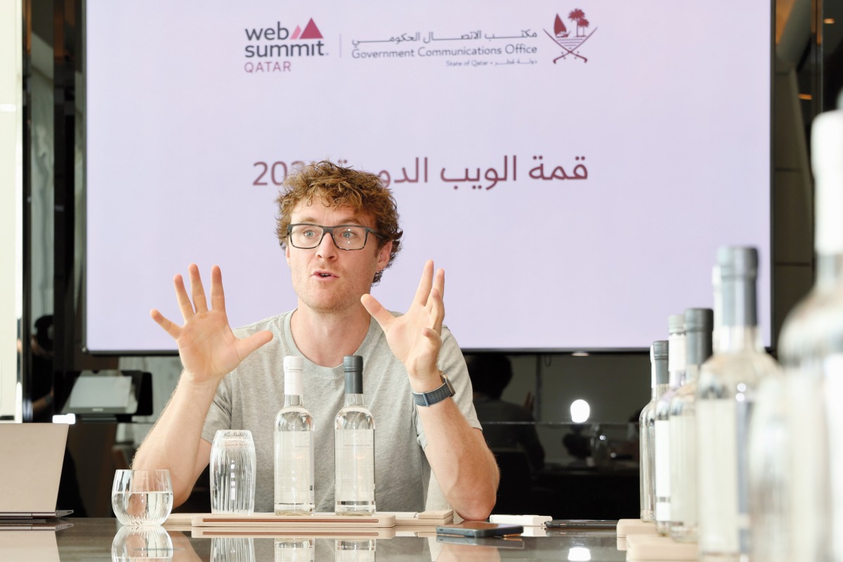 Web Summit CEO Paddy Cosgrave speaking during the event.