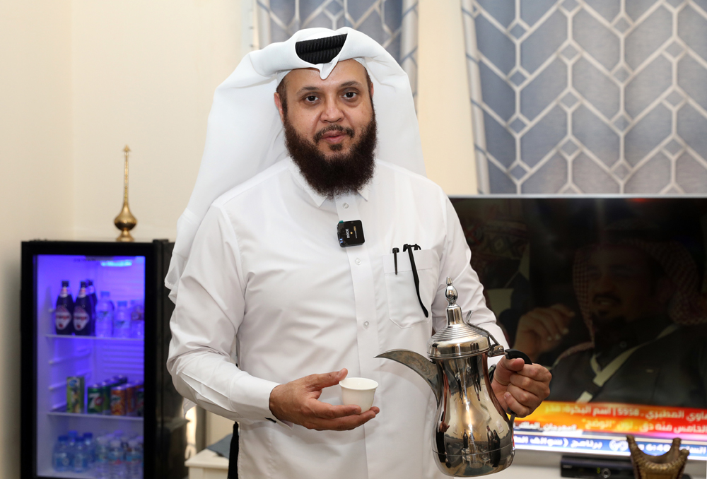 Mohammed Ali Al Qahtani inside his majlis. Pic: Salim Matramkot/The Peninsula