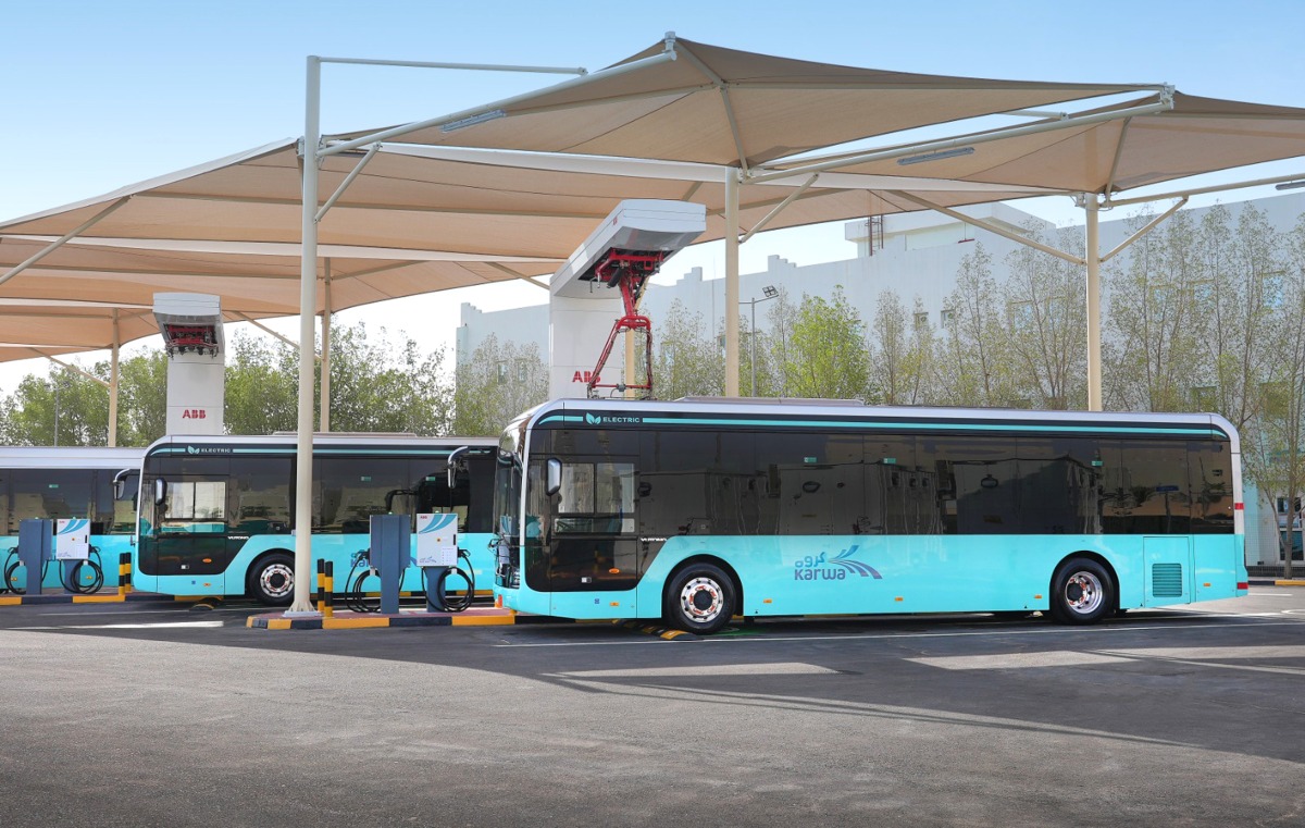 File photo of electric public buses