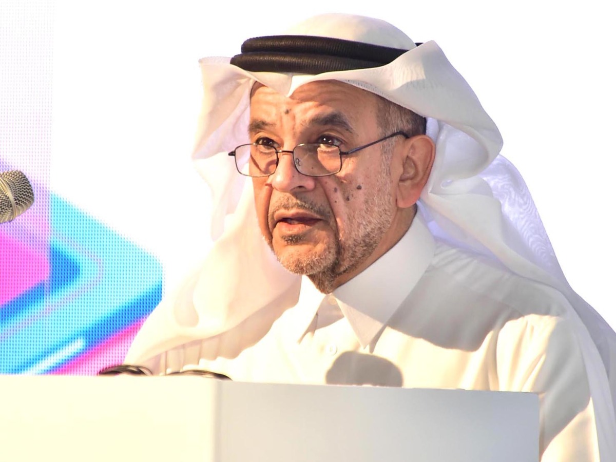 QU President Dr. Omar Al Ansari at the opening ceremony for the Future Tech Forum.