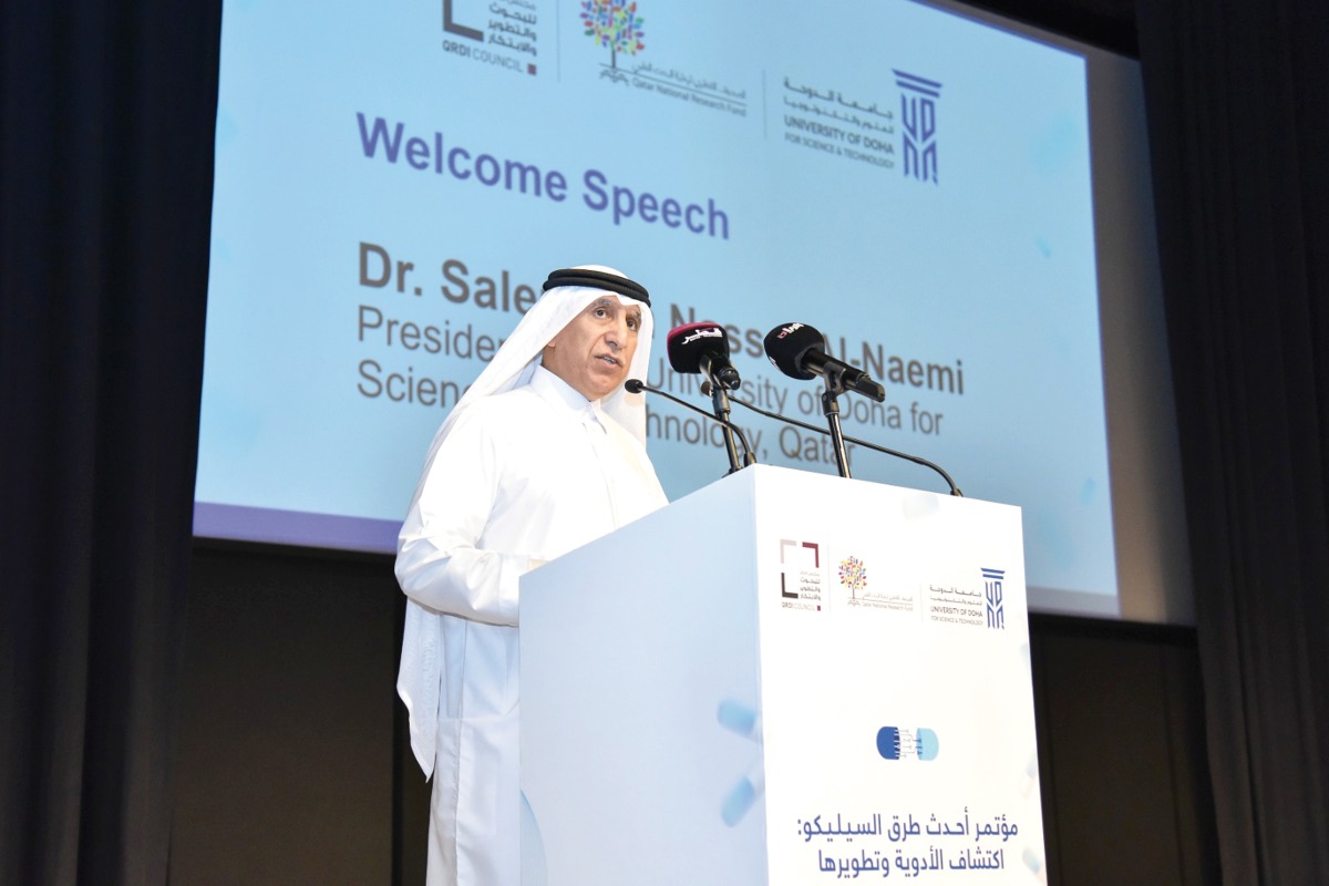 UDST President Dr. Salem Al Naemi addressing the conference.