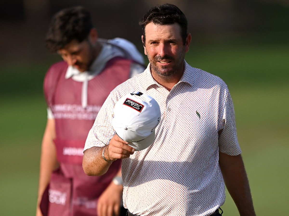 South Africa's Thomas Aiken reacts during the second day of the 2023 Commercial Bank Qatar Masters, yesterday.