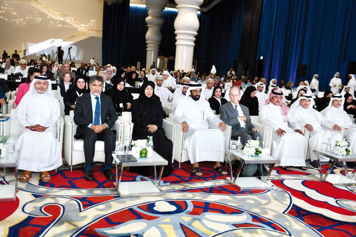 Minister of Public Health (third left) and the WHO Regional Director for the Eastern Mediterranean Dr. Ahmed Al Mandhari (second left) and other officials during the opening ceremony of the conference. Pics: Amr Diab