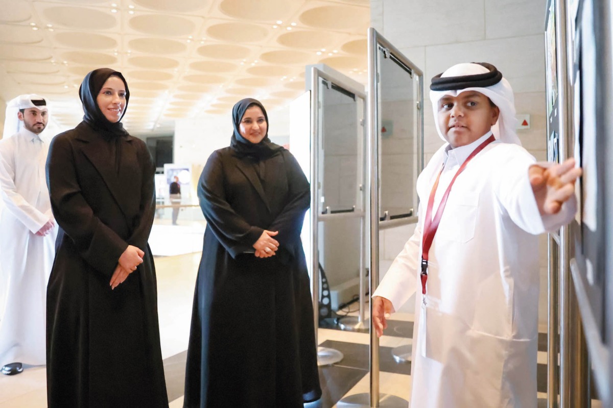 Minister of Education and Higher Education H E Buthaina bint Ali Al Jabr Al Nuaimi (left) and other officials at the event.