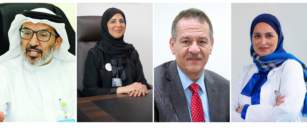 From left: Dr Yousuf Khalid Al Maslamani, Fatima Haidar Abdulla, Dr. Mohd Abu Nada, and Dr Muna Abdulrahman Al Maslamani