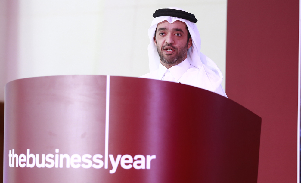 Qatar Tourism Chairman, H E Saad bin Ali Al Kharji, delivering the keynote speech at the Qatar Investment Conference 2023, yesterday. PICS: Rajan Vadakkemuriyil