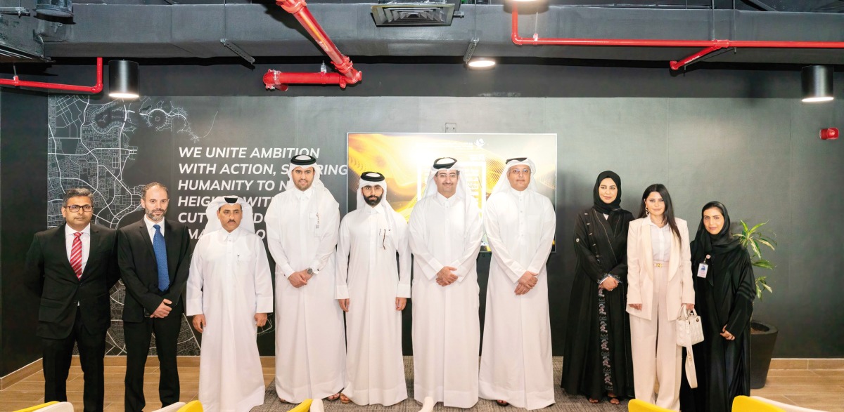 Minister of Communications and Information Technology H E Mohammed bin Ali Al Mannai with other officials at the launch of the ‘TASMU Accelerator 2023 Cohort Demo Day’.